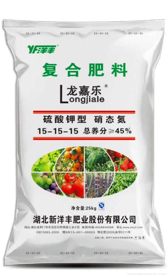 龙嘉乐硫酸钾复合肥-含硝态氮15-15-15