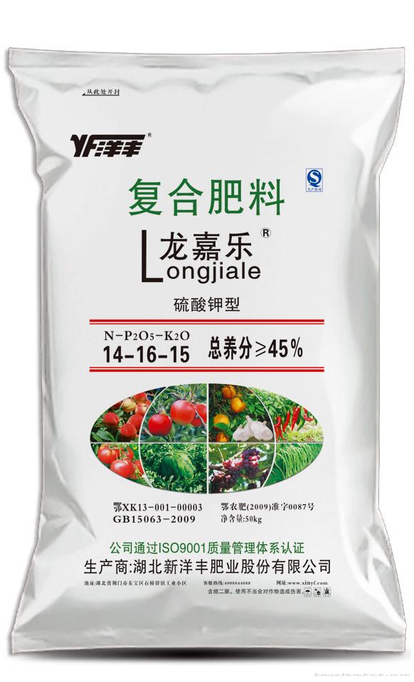  龙嘉乐牌硫酸钾复合肥14-16-15