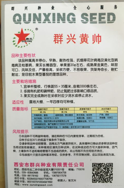 群兴黄帅—番茄种子