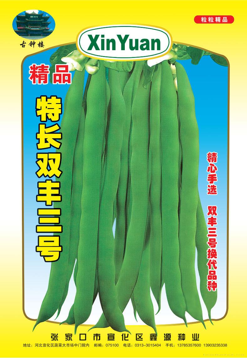 供应特长双丰三号—架豆种子