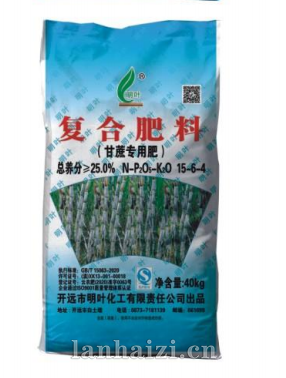 复合肥料(甘蔗专用肥)  ​总养分≥25%   15-6-4